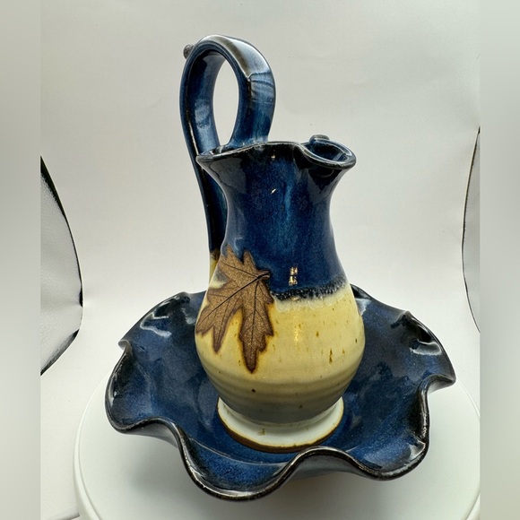 Robert Alewine 2009 Original Hand Thrown Two Pieces Signed Pottery - Picture 1 of 11